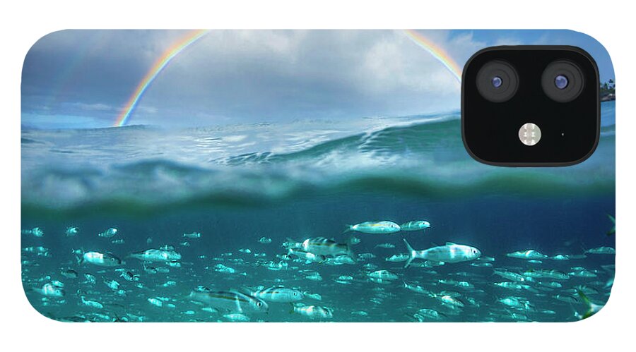  Sea iPhone 12 Case featuring the photograph Under the Rainbow by Sean Davey