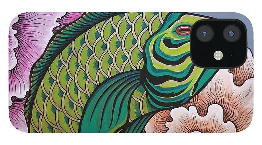  iPhone 12 Case featuring the painting Untitled by Bryon Stewart