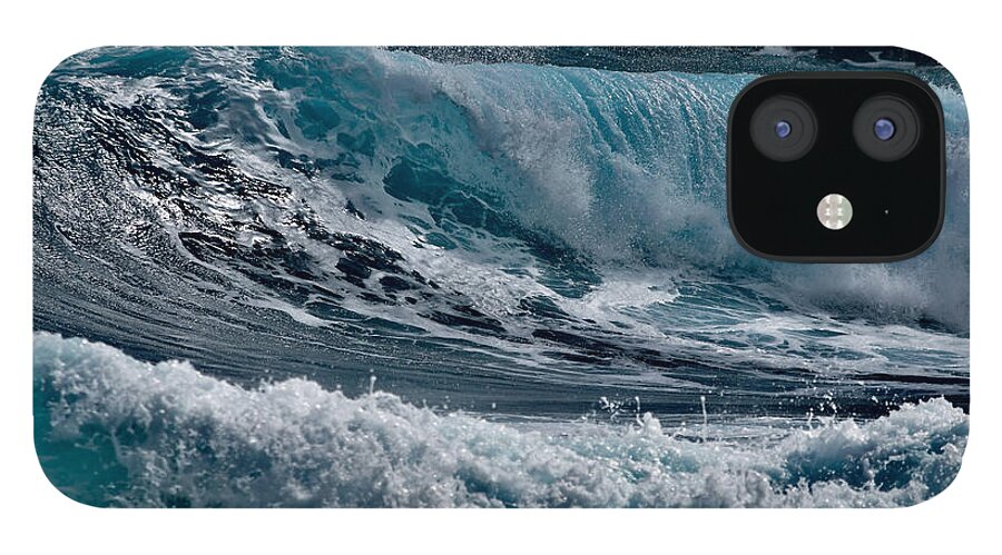 Hawaii iPhone 12 Case featuring the photograph Waimanalo Wave of Blue Beauty by Debra Banks