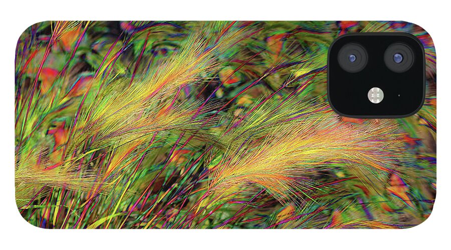 Wild iPhone 12 Case featuring the photograph Wild Grass Abstract by Lorraine Baum