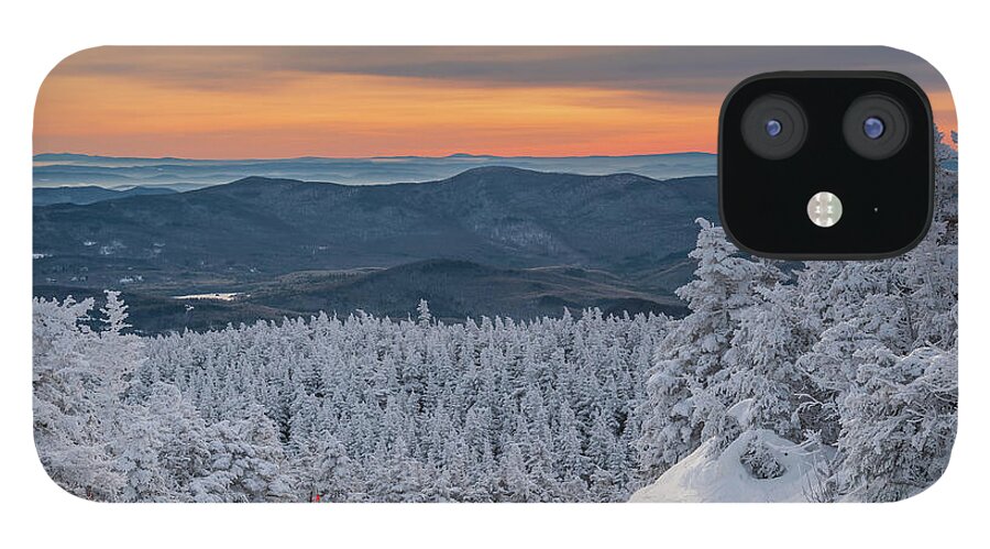 Vermont iPhone 12 Case featuring the photograph Winter Solstice Skiing by Chad Dikun
