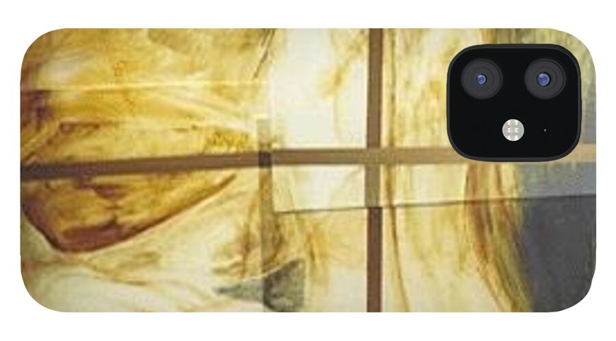 Oil On Canvas iPhone 12 Case featuring the painting Women With Fragmented Light by Todd Krasovetz