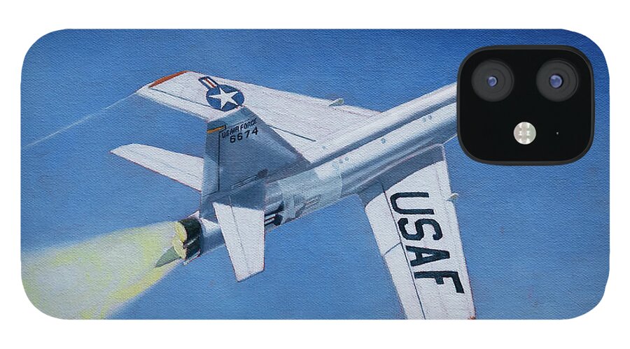 Aviation Art iPhone 12 Case featuring the painting X-2 by Douglas Castleman