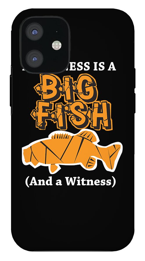 Funny Fishing Happiness is a Big Fish Carp Hook Gift #1 iPhone 12 Tough Case