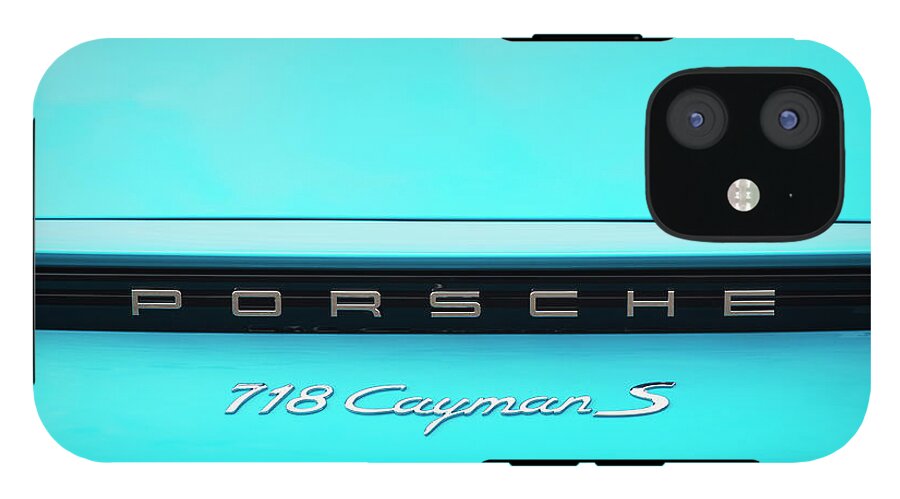 Porsche 718 Cayman S Rear iPhone 12 Tough Case by Tim Gainey - Tim Gainey -  Artist Website