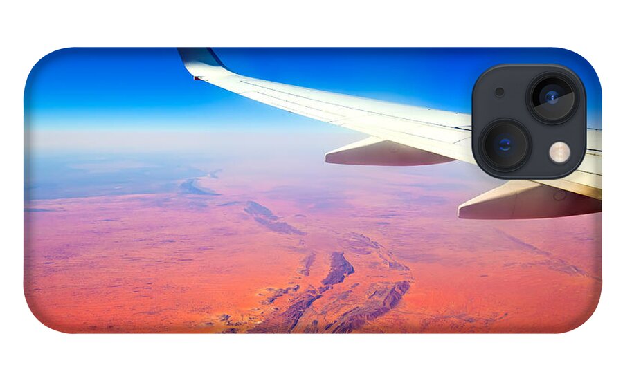  Central Australia From The Air Outback Australian Landscape Gum Trees iPhone 13 Case featuring the photograph Central Australia From The Air by Bill Robinson