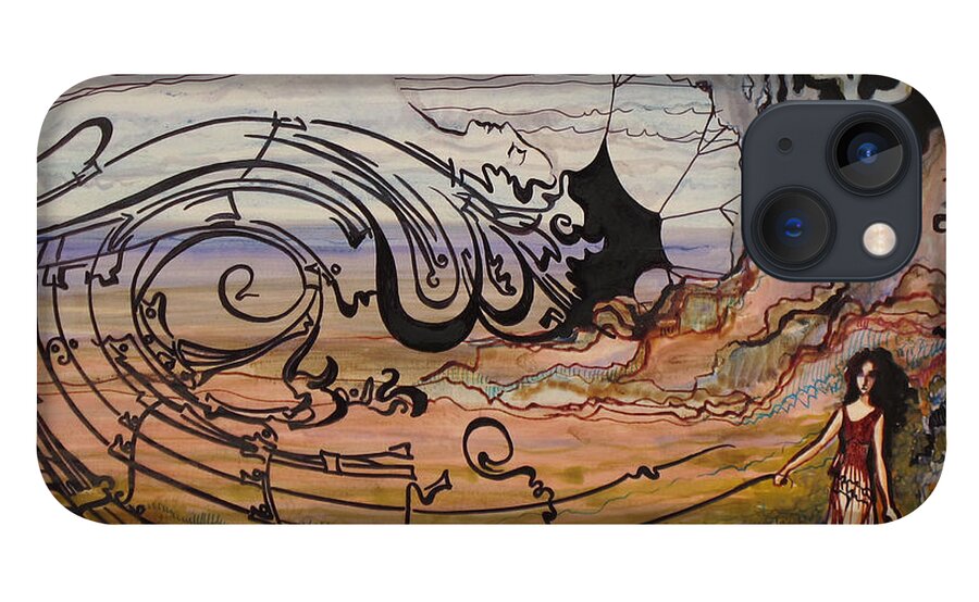 Fantasy iPhone 13 Case featuring the painting Disappearing dream by Valentina Plishchina