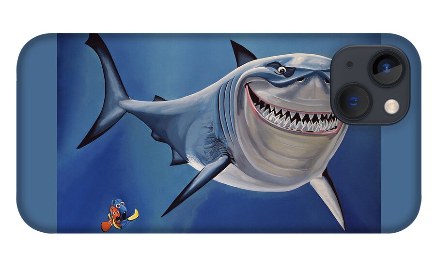 Finding Nemo iPhone 13 Case featuring the painting Finding Nemo Painting by Paul Meijering