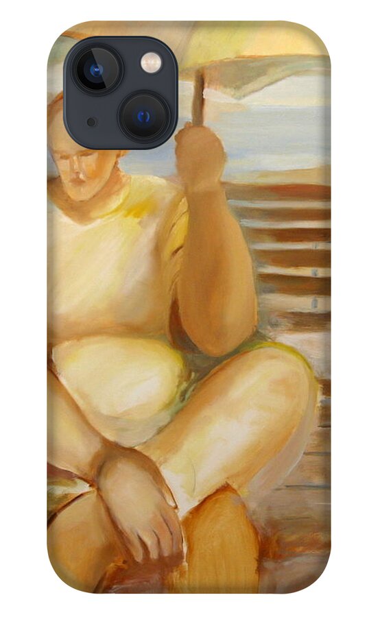 Women Series iPhone 13 Case featuring the painting Woman with Umbrella by Bettye Harwell