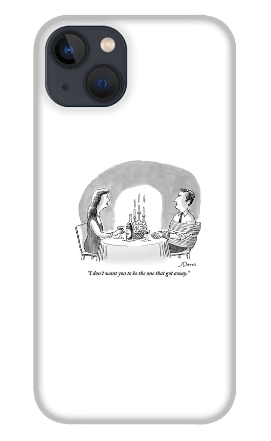 A Man And A Woman Sharing A Bottle Of Wine iPhone 13 Case