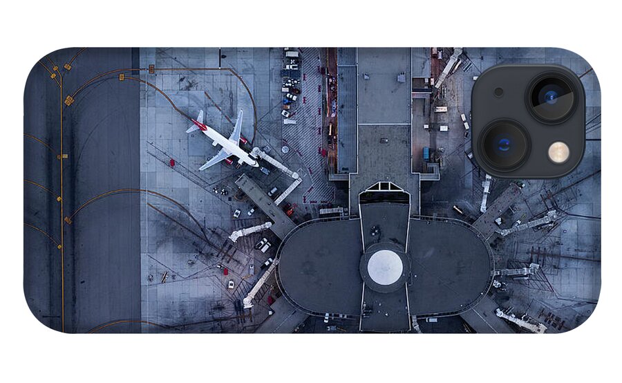 Security iPhone 13 Case featuring the photograph Airliners At Gates And Control Tower #1 by Michael H