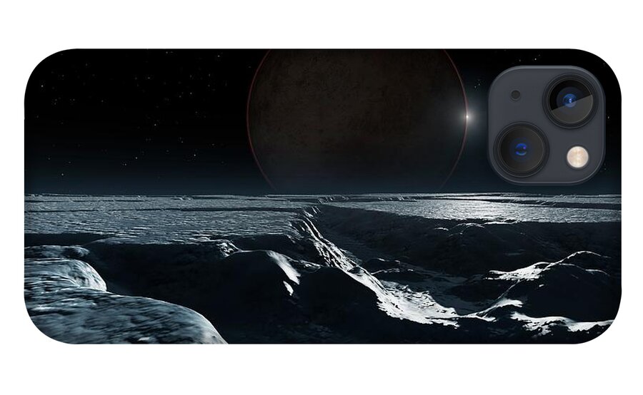 Pluto iPhone 13 Case featuring the photograph Artwork Of Pluto Seen From Charon #1 by Mark Garlick