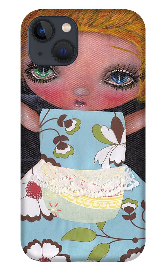 Alice In Wonderland iPhone 13 Case featuring the painting Down the Rabbit Hole #1 by Abril Andrade