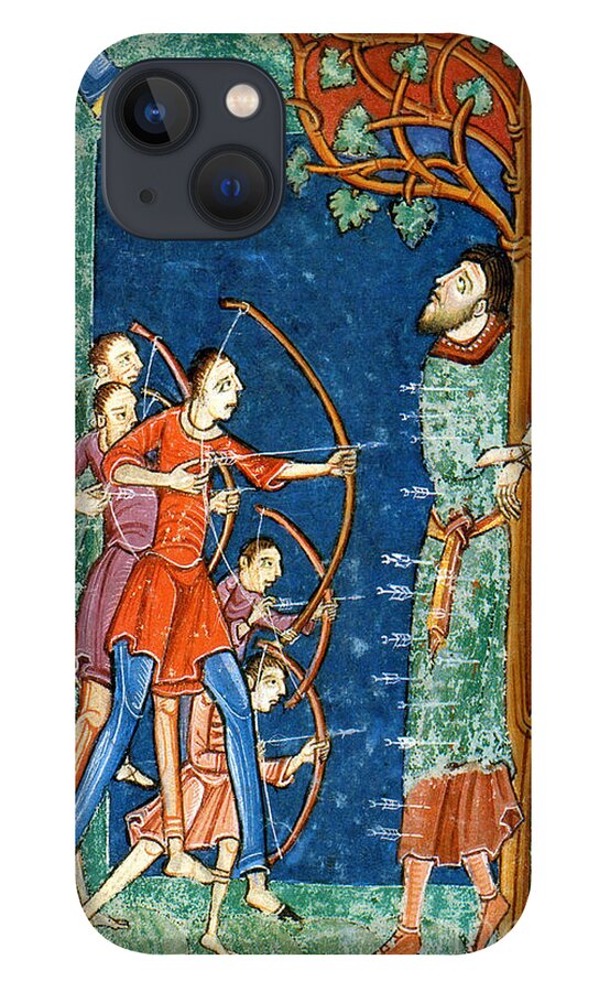 History iPhone 13 Case featuring the photograph Edmund The Martyr, King Of East Anglia by Photo Researchers