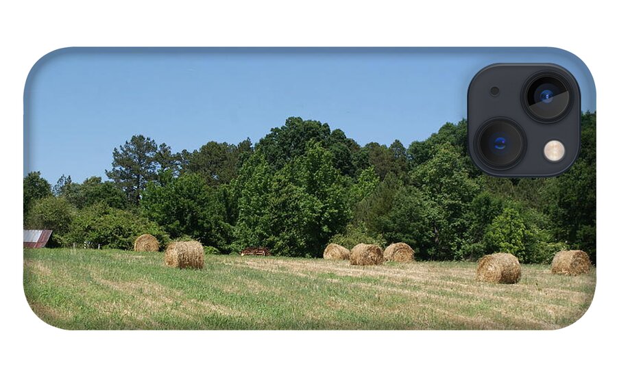 North Carolina iPhone 13 Case featuring the photograph Hay Harvest #1 by Bill TALICH