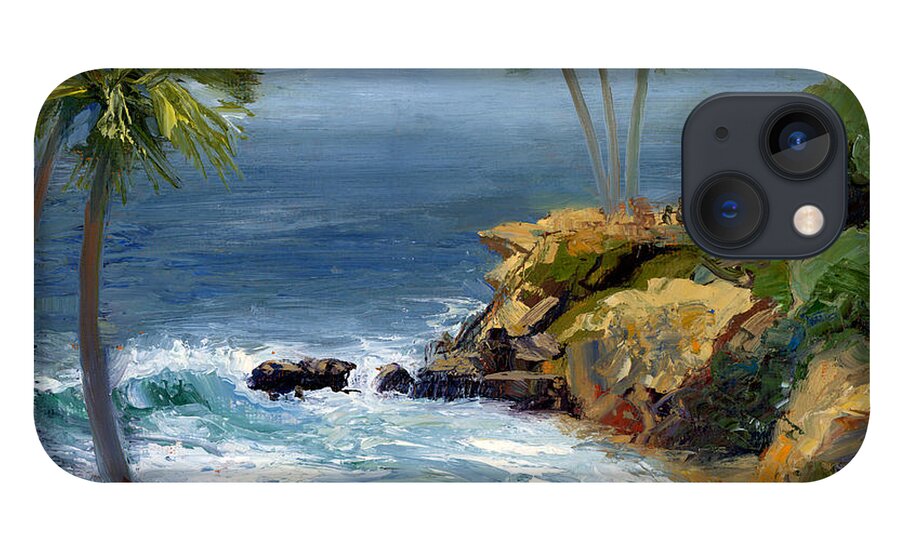 Laguna Beach iPhone 13 Case featuring the painting Heisler Park #1 by Alice Leggett