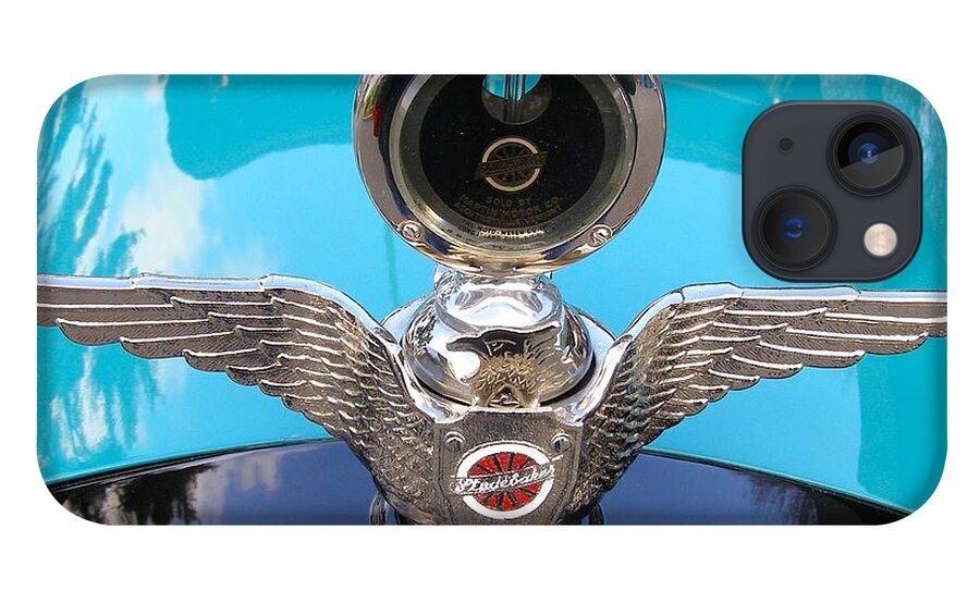 Antique Automobile iPhone 13 Case featuring the painting Hood Ornament #1 by Alan Johnson