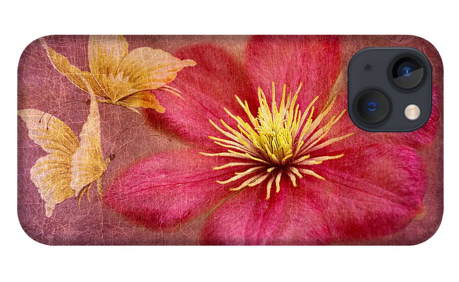 Pink Clematis Flower iPhone 13 Case featuring the photograph In Dance by Marina Kojukhova