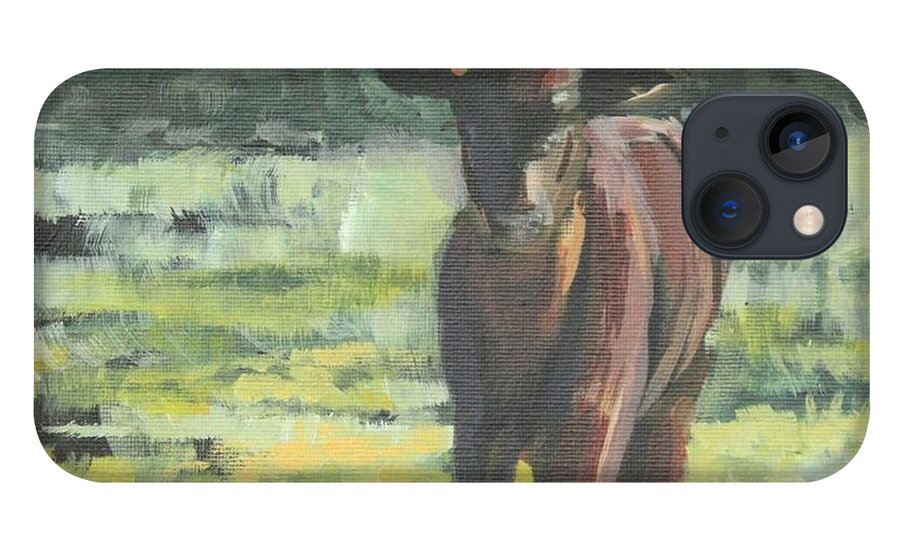 Cow iPhone 13 Case featuring the painting Lost #1 by Susan Bradbury