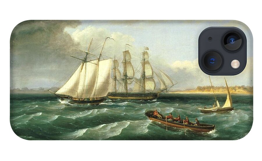 Mouth Of The Delaware iPhone 13 Case featuring the painting Mouth of the Delaware by Thomas Birch