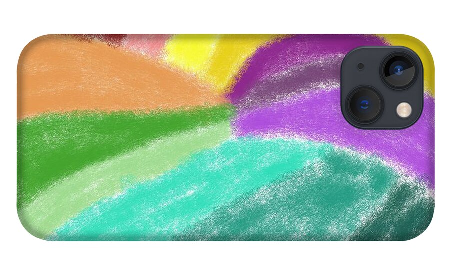 Rainbow iPhone 13 Case featuring the painting Rainbow Fields of Glory by Barbara Burns