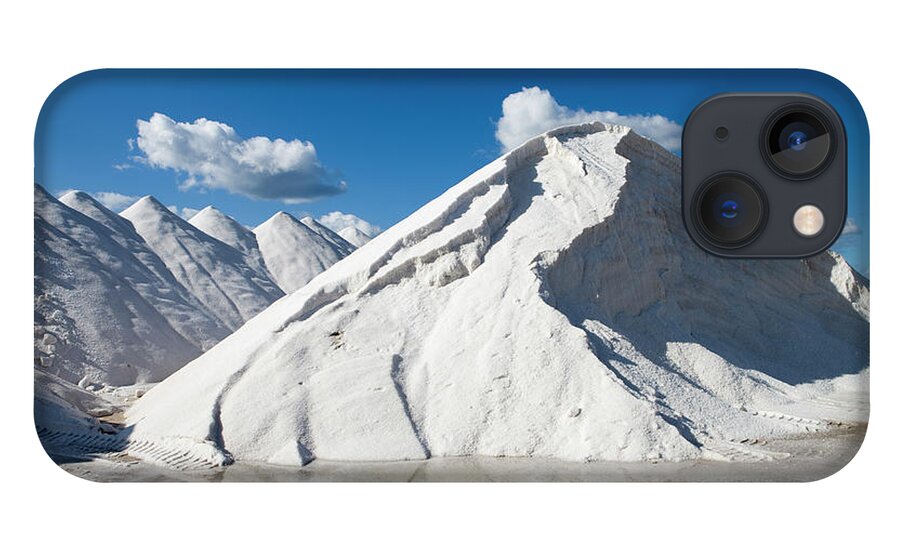 Working iPhone 13 Case featuring the photograph Salines De Llevant Salt Works #1 by Holger Leue
