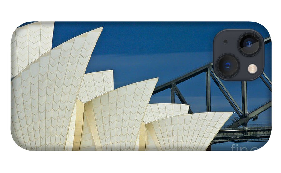 Sydney Harbour iPhone 13 Case featuring the photograph Sydney Opera House with Bridge backdrop by Sheila Smart Fine Art Photography