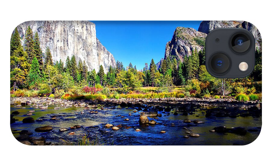 Blue Sky iPhone 13 Case featuring the photograph Valley View Yosemite National Park #1 by Scott McGuire