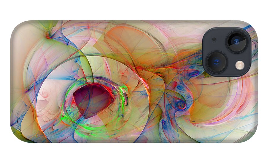 Abstract Art iPhone 13 Case featuring the digital art 1054 by Lar Matre