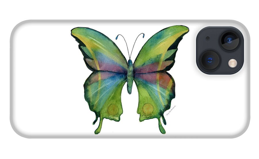 Prism iPhone 13 Case featuring the painting 11 Prism Butterfly by Amy Kirkpatrick