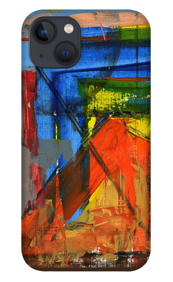 Abstract iPhone 13 Case featuring the painting Untitled #100 by Chris N Rohrbach