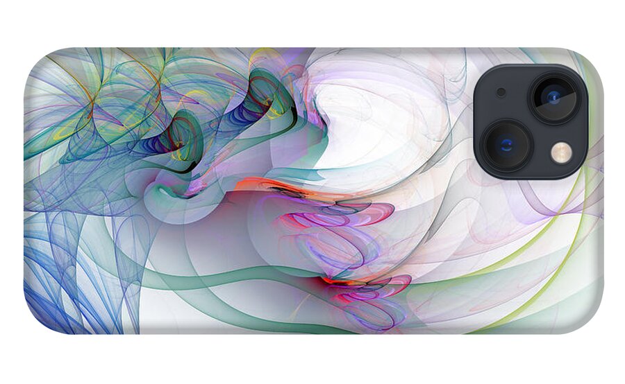 Abstract Art iPhone 13 Case featuring the digital art 1252 by Lar Matre