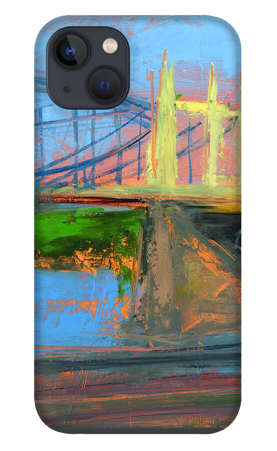 Bridges iPhone 13 Case featuring the painting Untitled #158 by Chris N Rohrbach