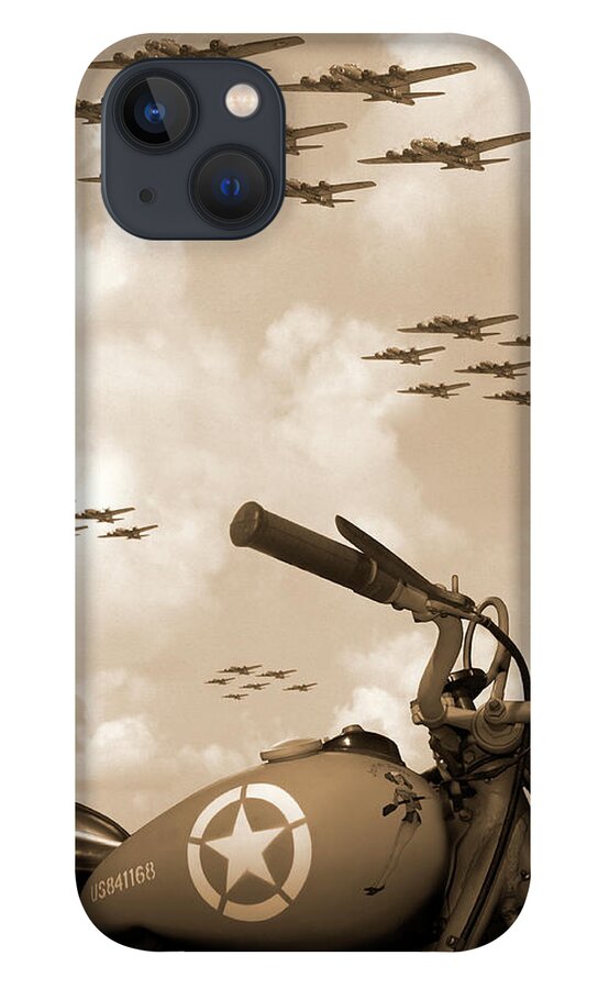 Warbirds iPhone 13 Case featuring the photograph 1942 Indian 841 - B-17 Flying Fortress' by Mike McGlothlen