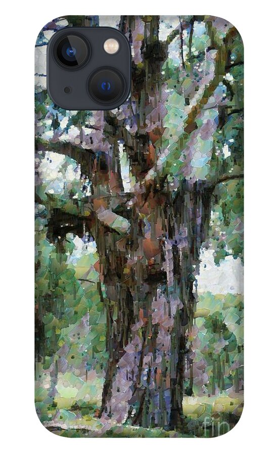 Gum Tree iPhone 13 Case featuring the digital art Old Gum Tree #2 by Fran Woods