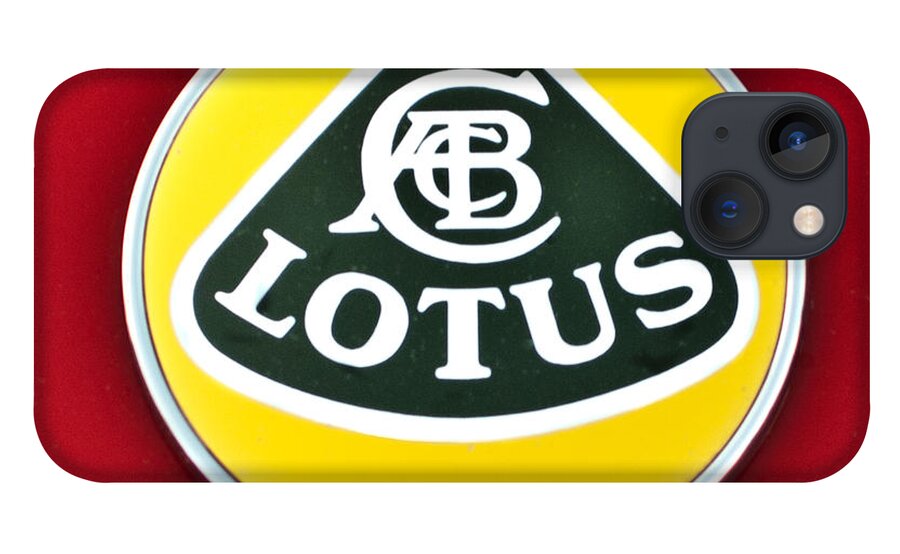 2006 Lotus Emblem iPhone 13 Case featuring the photograph 2006 Lotus Emblem -0014c by Jill Reger