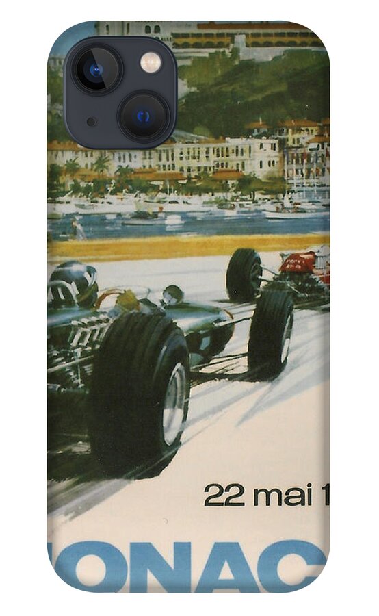 Monaco Grand Prix iPhone 13 Case featuring the digital art 24th Monaco Grand Prix 1966 by Georgia Fowler