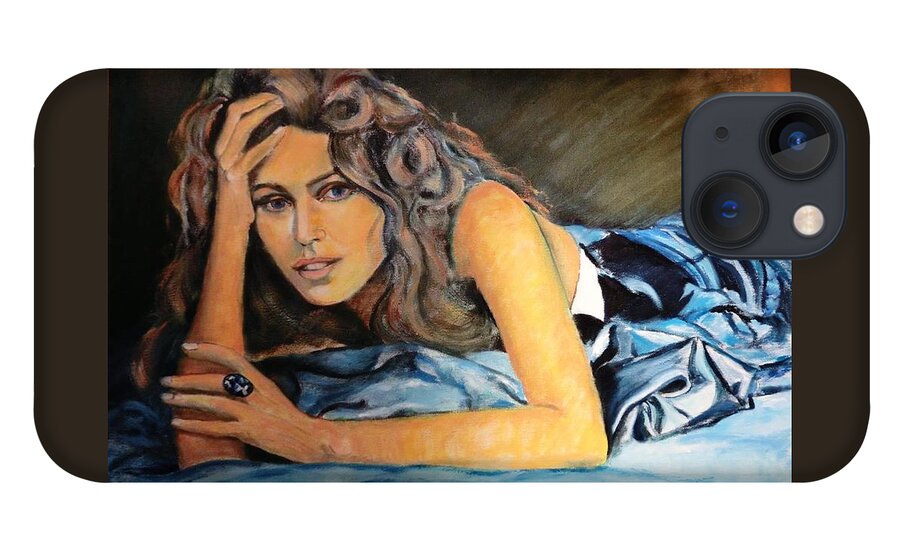 Portrait-painting iPhone 13 Case featuring the painting Temptation by Dagmar Helbig