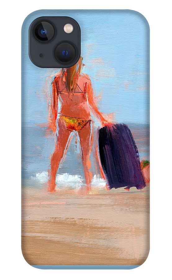 Beach iPhone 13 Case featuring the painting Untitled #369 by Chris N Rohrbach