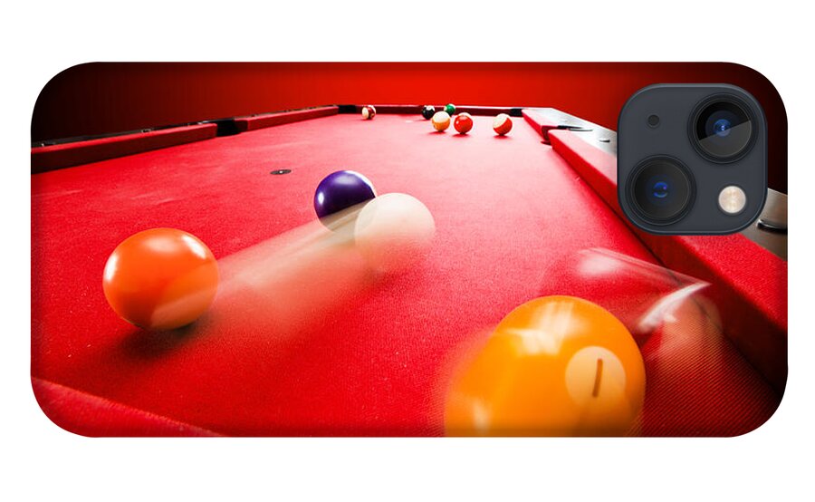 Pool iPhone 13 Case featuring the photograph Billards pool game #5 by Michal Bednarek