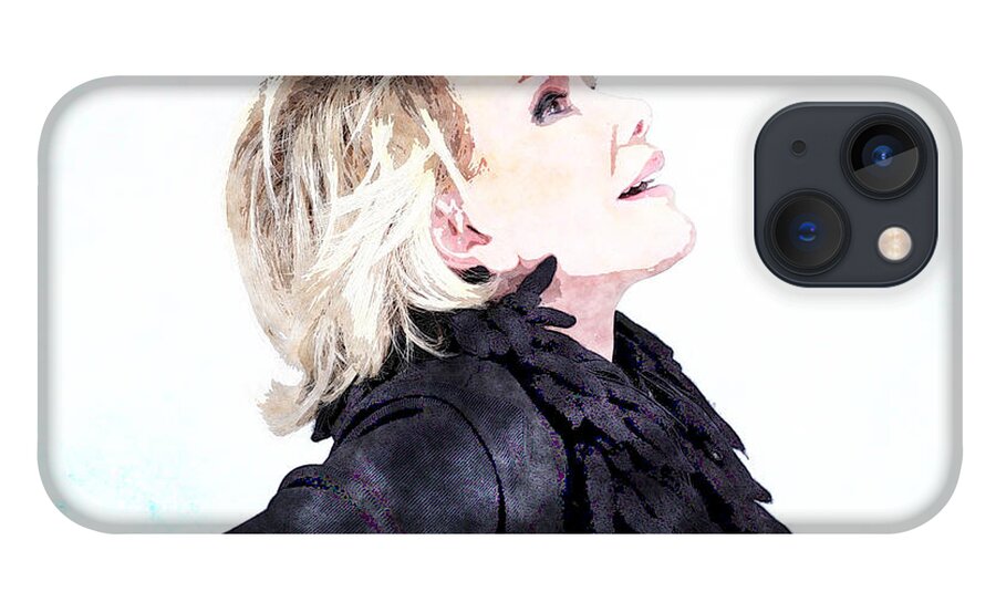 Joan Rivers Portrait iPhone 13 Case featuring the painting Joan Rivers Portrait by MotionAge Designs