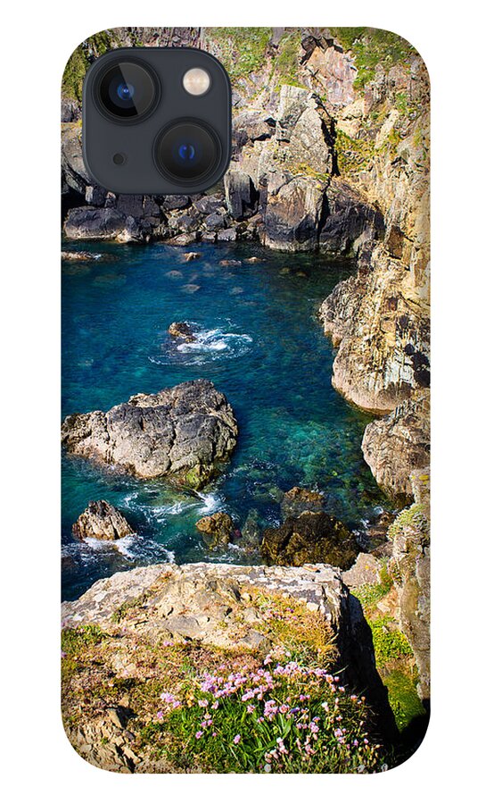 Armeria Maritima iPhone 13 Case featuring the photograph St Non's Bay Pembrokeshire #6 by Mark Llewellyn