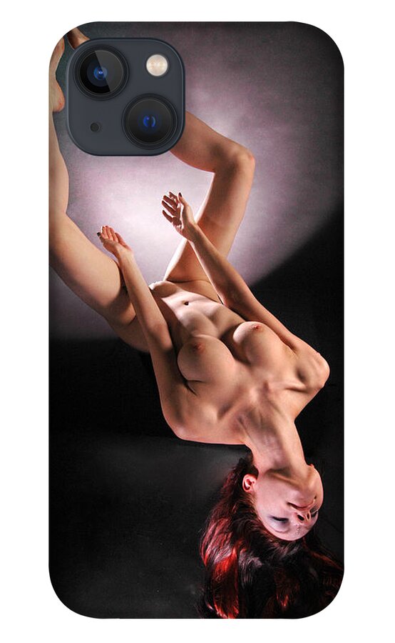 Nude iPhone 13 Case featuring the photograph 7912 Reaching Through The Opening by Chris Maher