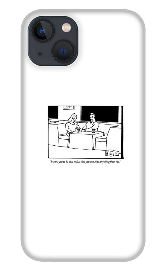 A Couple Hold Hands On Top Of The Table iPhone 13 Case