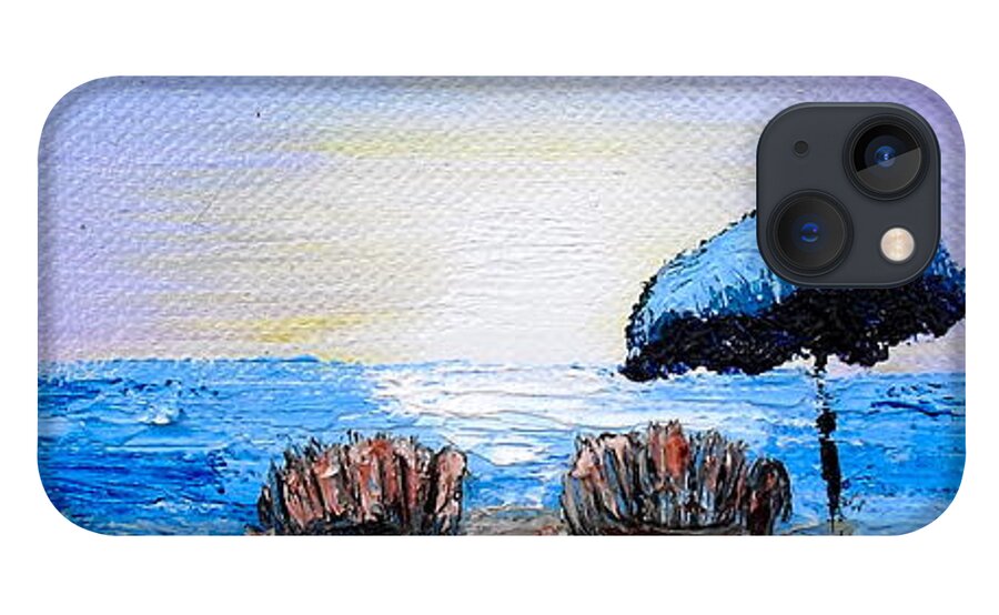 Beach iPhone 13 Case featuring the painting A Day at the Beach by Melissa Torres