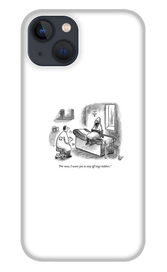 A Doctor Speaks To A Medieval Warrior iPhone 13 Case