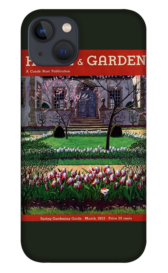 A House And Garden Cover Of A Tulip Garden iPhone 13 Case