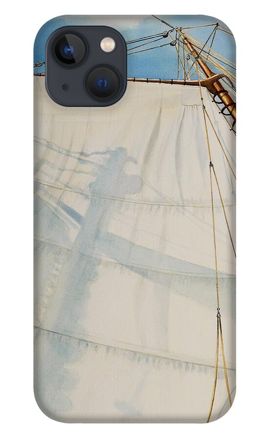 A. J. Meerwald iPhone 13 Case featuring the painting A. J. Meerwald Clear Day by Phyllis London