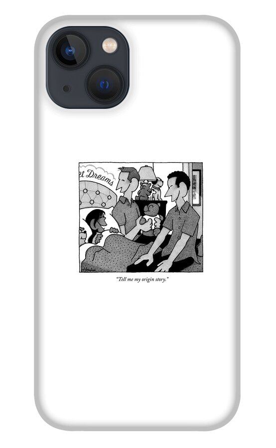 A Little Girl In Bed Speaks Delightedly iPhone 13 Case