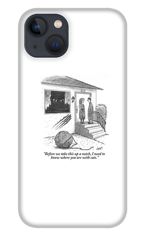 A Man And A Woman Stand On The Stoop iPhone 13 Case